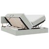 vidaXL LED-Speicherbett mit Matratze Hellgrau 180 x 200 cm Samt