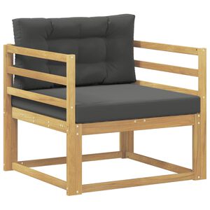 vidaXL Outdoor Mittelsofa Polyester Wei&szlig;