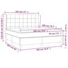 vidaXL Boxspringbett mit Matratze Hellgrau 180x200 cm Stoff