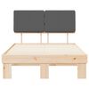 vidaXL Bettgestell mit gepolstertem Kopfteil Dunkelgrau 120 x 200 cm