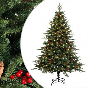 vidaXL K&uuml;nstlicher klappbarer Weihnachtsbaum 120 cm 150 LEDs