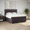 vidaXL Boxspringbett mit Matratze Dunkelbraun 180x200 cm Stoff