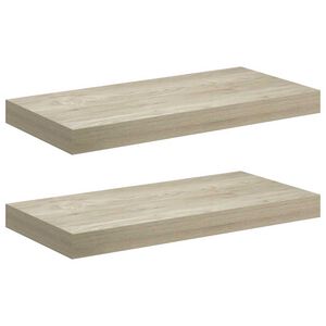 vidaXL Schwebende Wandregale 2 Stk. Eichefarben 50x23x3,8cm MDF