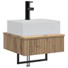 vidaXL Wandmontiertes Waschbecken Artisan-Eiche 40 x 41 x 39 cm