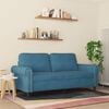 vidaXL 2-Sitzer-Sofa Blau 140 cm Samt