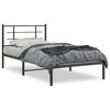 vidaXL Bettgestell mit Kopfteil Metall Schwarz 100x200 cm