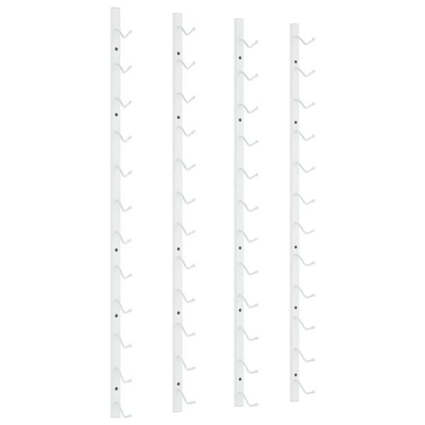 vidaXL Wand-Weinregal für 12 Flaschen 2 Stk. Weiß Eisen