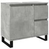 vidaXL Waschbeckenunterschrank Betongrau 65x33x60 cm Holzwerkstoff