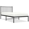 vidaXL Bettgestell mit Kopfteil Metall Schwarz 90x190 cm