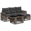 vidaXL Gartensofa-set 5 stk. Grau und Dunkelgrau Poly-Rattan