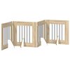 vidaXL Klappbares Hundetor mit St&auml;ndern 4 stk. Sonoma-Eiche 241 cm