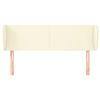 vidaXL Kopfteil mit Ohren Creme 147x23x78/88 cm Kunstleder