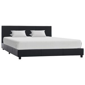 vidaXL Bettgestell Schwarz Kunstleder 140x200 cm