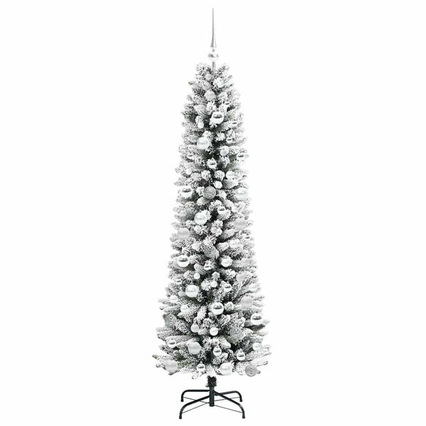 vidaXL K&uuml;nstlicher Weihnachtsbaum mit 300 LEDs mit St&auml;nder Wei&szlig; 180 cm