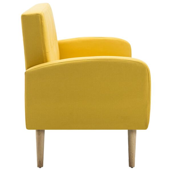 vidaXL Sofa 3-Sitzer Stoff Gelb