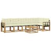 vidaXL Outdoor-Sofagarnitur 7 stk. Wei&szlig; und Creme