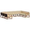 vidaXL Outdoor-Sofagarnitur 9 stk. Natur und Beige