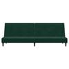 vidaXL Schlafsofa 2-Sitzer Dunkelgr&uuml;n Samt