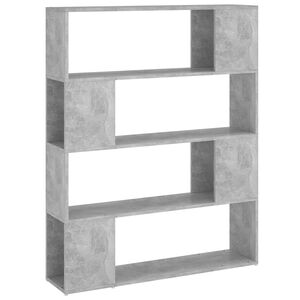 vidaXL B&uuml;cherregal Raumteiler Betongrau 100x24x124 cm