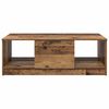 vidaXL Couchtisch mit Schubladen Altholz 102 x 50 x 36cm Holzwerkstoff
