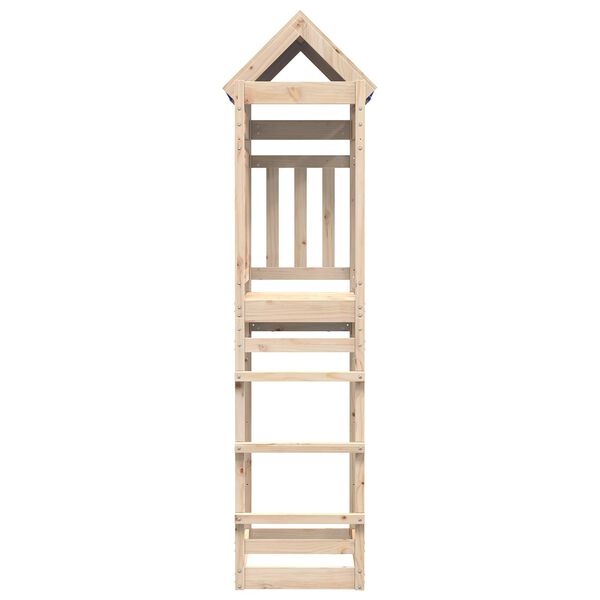 vidaXL Spielturm Braun 85 x 52,5 x 239 cm Massives Kiefernholz