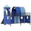 vidaXL Kinderloftbett Schwarz und Blau 79,5 x 200 cm Metall