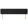 vidaXL Kopfteil mit Ohren Schwarz 163x23x78/88 cm Samt