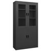 vidaXL B&uuml;roschrank Anthrazit 90x40x180 cm Stahl