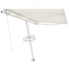 vidaXL Standmarkise Manuell Einziehbar 350x250 cm Creme