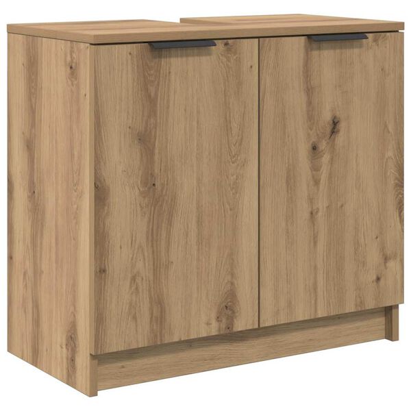 vidaXL Badezimmerschrank mit T&uuml;r Artisan-Eiche 64,5 x 33,5 x 59 cm