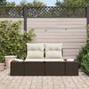 vidaXL Gartensofa Braun 123 x 62 x 69cm Poly-Rattan