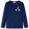 Kinder-Langarmshirt Marineblau 128