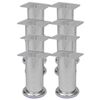 vidaXL Runde Sofabeine 8 Stk. Chrom 120 mm