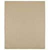 vidaXL Spannbettlaken Jersey Taupe 140x200 cm Baumwolle