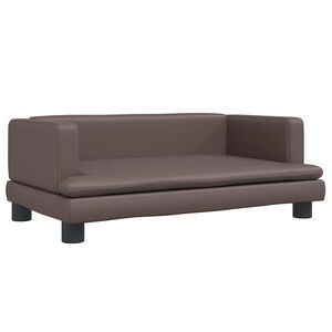 vidaXL Hundebett Braun 80x45x30 cm Kunstleder
