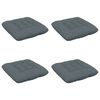 vidaXL Sitzkissen VIANEN 4 stk. 100 % Polyester Blau 60 x 60 x 12 cm