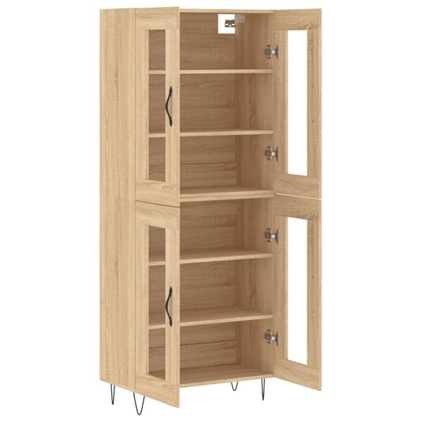 vidaXL Highboard Sonoma-Eiche 69,5x34x180 cm Holzwerkstoff