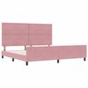 vidaXL Boxspringbett mit Kopfteil Rosa 200 x 200 cm Samt