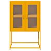 vidaXL Highboard Senfgelb 68x39x107 cm Stahl