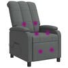 vidaXL Massage Relaxsessel Dunkelgrau Stoff