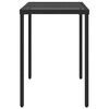 vidaXL Gartentisch mit Glasplatte Schwarz 115x54x74 cm Poly Rattan