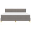 vidaXL Boxspringbett mit Matratze Taupe 180 x 200 cm Stoff