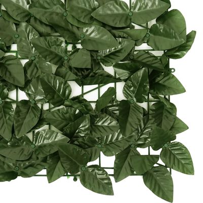 vidaXL Balkon-Sichtschutz mit Dunkelgrünen Blättern 400x150 cm