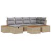 vidaXL Gartensofa-set 7 stk. Beige Poly-Rattan