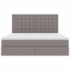 vidaXL Bett mit Stauraum und LED mit LED Taupe 160 x 200 cm Polyester