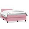 vidaXL Boxspringbett mit Matratze Rosa 120x210 cm Samt