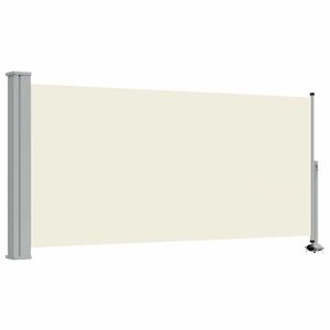 vidaXL Ausziehbare Seitenmarkise 120x300 cm Creme