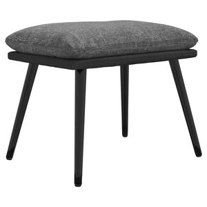 vidaXL Fu&szlig;hocker Hellgrau 45x29,5x35 cm Stoff und Kunstleder