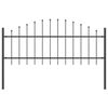 vidaXL Gartenzaun 7 pcs Grau 170 x 140 cm Pulverbeschichteter Stahl