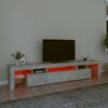 vidaXL TV-Schrank mit LED-Leuchten Betongrau 215x36,5x40 cm